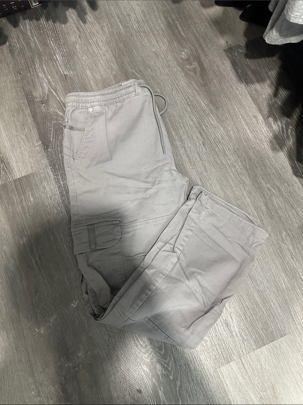 Grey Mens Cargo Pants